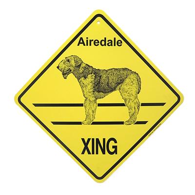 Xing Sign Airedale Plastic 10.5 x 10.5 inches Xing Sign Airedale Plastic 10.5 x 10.5 inches