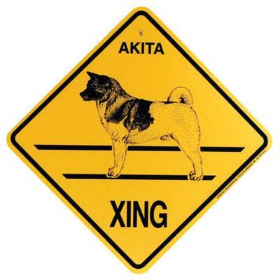 Xing Sign Akita Plastic 10.5 x 10.5 inches
