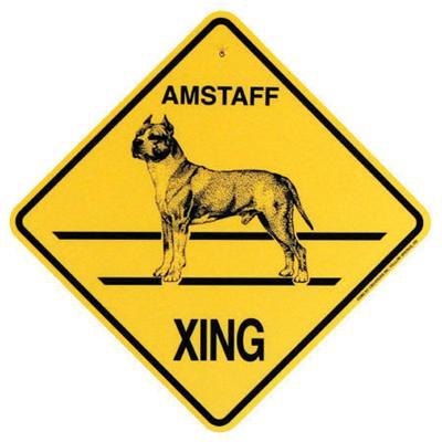 Xing Sign American Staffordshire Plastic 10.5 x 10.5 inches