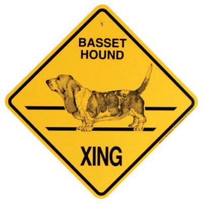 Xing Sign Basset Hound Plastic 10.5 x 10.5 inches
