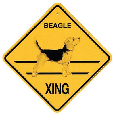Xing Sign Beagle Plastic 10.5 x 10.5 inches Xing Sign Beagle Plastic 10.5 x 10.5 inches