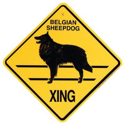 Xing Sign Belgian Sheepdog  Plastic 10.5 x 10.5 inches