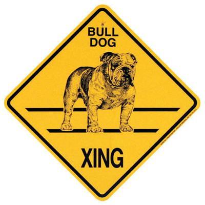 Xing Sign Bulldog Plastic 10.5 x 10.5 inches Xing Sign Bulldog Plastic 10.5 x 10.5 inches