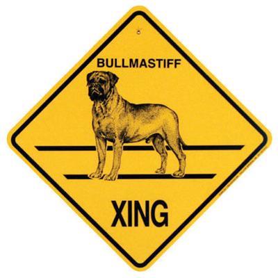 Xing Sign Bull Matiff Plastic 10.5 x 10.5 inches Xing Sign Bull Matiff Plastic 10.5 x 10.5 inches