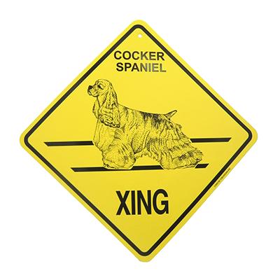 Xing Sign Cocker Spaniel Plastic 10.5 x 10.5 inches Click for larger image Xing Sign Cocker Spaniel Plastic 10.5 x 10.5 inches Click for larger image