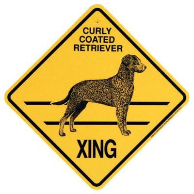 Xing Sign Curly Coated Retriever Plastic 10.5 x 10.5 inches