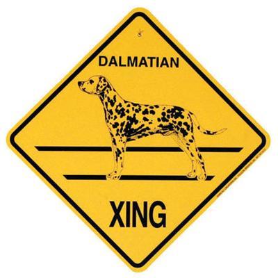 Xing Sign Dalmatian Plastic 10.5 x 10.5 inches