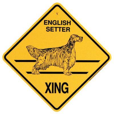 Xing Sign English Setter Plastic 10.5 x 10.5 inches Xing Sign English Setter Plastic 10.5 x 10.5 inches
