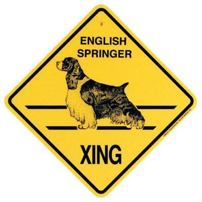 Xing Sign English Springer Plastic 10.5 x 10.5 inches