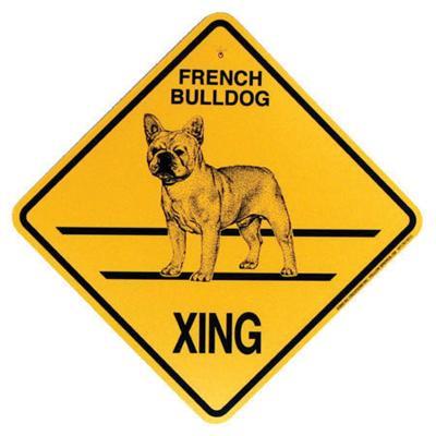 Xing Sign French Bulldog Plastic 10.5 x 10.5 inches Click for larger image
