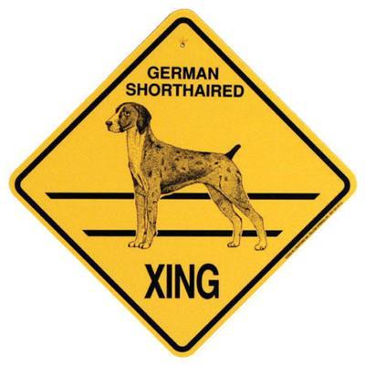 Xing Sign German Shorthaired Plastic 10.5 x 10.5 inches Click for larger image
