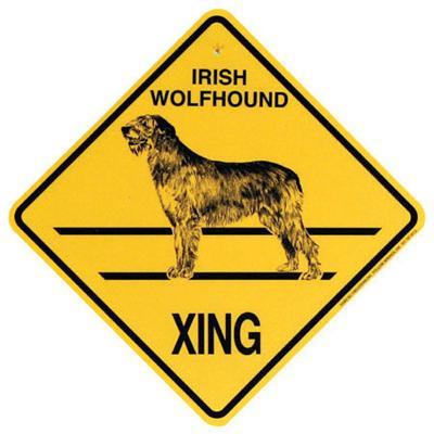 Xing Sign Irish Wolfhound Plastic 10.5 x 10.5 inches