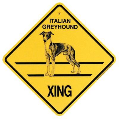 Xing Sign Italian Greyhound Plastic 10.5 x 10.5 inches