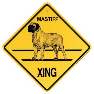 Xing Sign Mastiff Plastic 10.5 x 10.5 inches Xing Sign Mastiff Plastic 10.5 x 10.5 inches