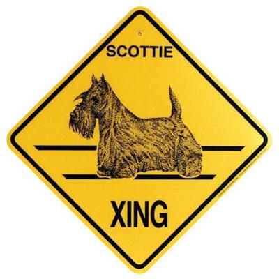 Xing Sign Scottie Plastic 10.5 x 10.5 inches