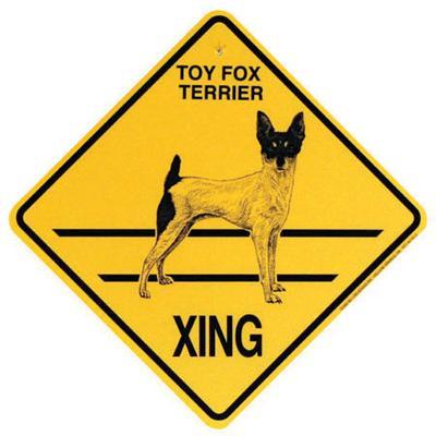 Xing Sign Toy Fox Terrier Plastic 10.5 x 10.5 inches
