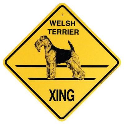 Xing Sign Welsh Terrier Plastic 10.5 x 10.5 inches