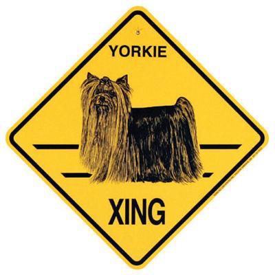 Xing Sign Yorkie Long Coat Plastic 10.5 x 10.5 inches Xing Sign Yorkie Long Coat Plastic 10.5 x 10.5 inches