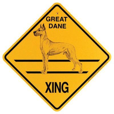 Xing Sign Great Dane Cropped Plastic 10.5 x 10.5 inches