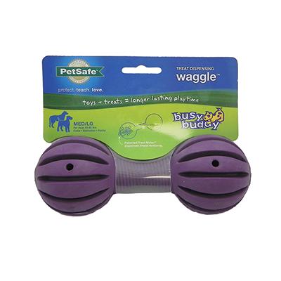 Waggle Med/Large Flexible Dog Toy and Treat Dispenser Click for larger image