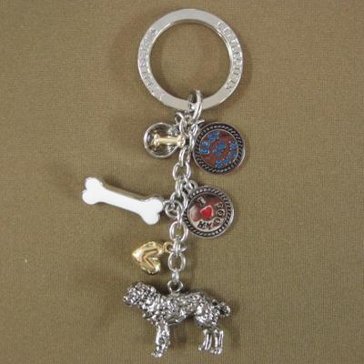 Key Chain St. Bernard with 5 Charms