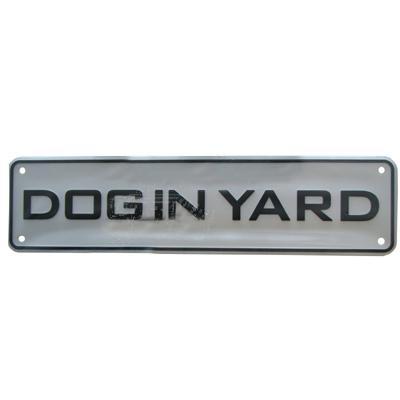 Sign Dog in Yard 12 x 3 inch Plastic Sign Dog in Yard 12 x 3 inch Plastic