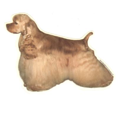 Double Sided Dog Decal American Cocker Spaniel Click for larger image