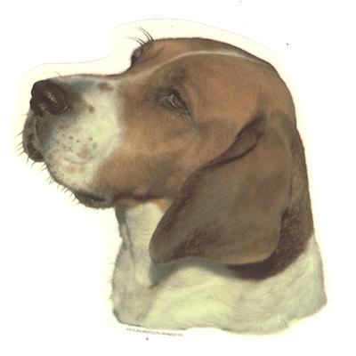 Double Sided Dog Decal Foxhound Double Sided Dog Decal Foxhound