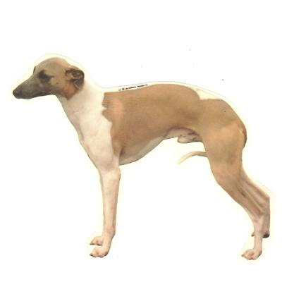 Double Sided Dog Decal Whippet Standing Double Sided Dog Decal Whippet Standing