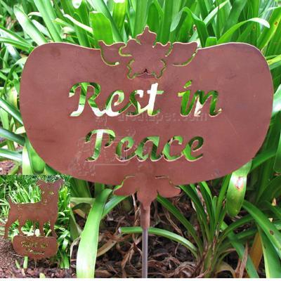 Haute Steel Garden Stake Rest in Peace Haute Steel Garden Stake Rest in Peace