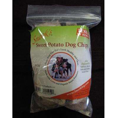Snook's GMO-Free Sweet Potato Dog Chip 4oz Bag Snook's GMO-Free Sweet Potato Dog Chip 4oz Bag