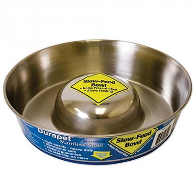 Stainless Slow Feed Dog Bowl Large Stainless Slow Feed Dog Bowl Large