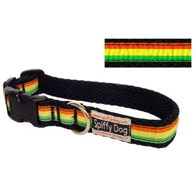 Spiffy Dog Medium Black Rasta Air Collar for Dogs Click for larger image