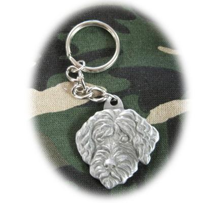 Pewter Key Chain I Love My Portuguese Water Dog Click for larger image