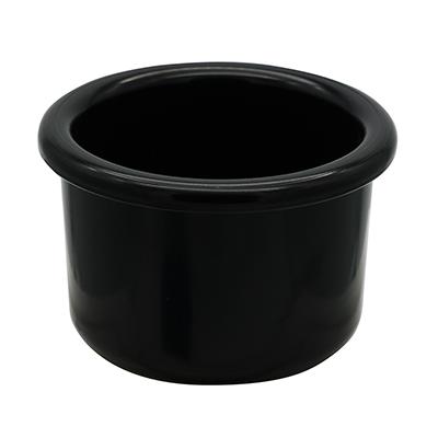 Crock-Style Plastic Bird Dish Black 8 oz 3.75-inch Click for larger image
