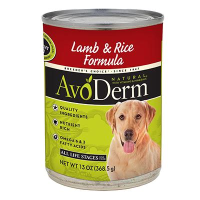 AvoDerm Lamb/Rice Dog Food 13oz case AvoDerm Lamb/Rice Dog Food 13oz case