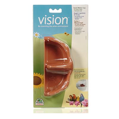 Vision 2 Bird Cage Food/Water Dish Terra cotta Click for larger image Vision 2 Bird Cage Food/Water Dish Terra cotta Click for larger image