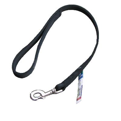 Nylon Dog Traffic Leash 1-inch x 2 foot Black Click for larger image