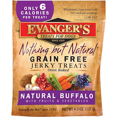 Evangers Nothing But Natural Buffalo Jerky 4.5 oz Dog Treat Evangers Nothing But Natural Buffalo Jerky 4.5 oz Dog Treat