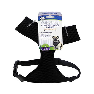 Comfort Control Dog Harness Black Large Comfort Control Dog Harness Black Large