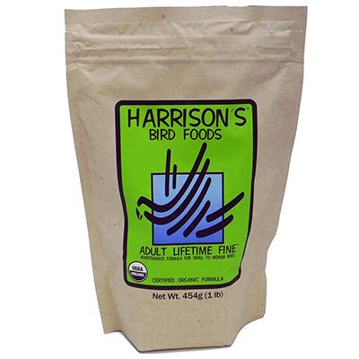 Harrison's Adult Lifetime Fine Organic Bird Food 1-Lb. Click for larger image Harrison's Adult Lifetime Fine Organic Bird Food 1-Lb. Click for larger image