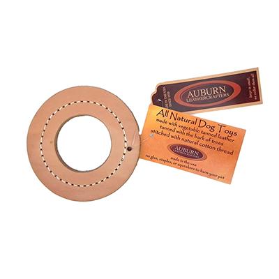 Leather Dog Toy Ring Click for larger image Leather Dog Toy Ring Click for larger image