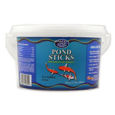 Omega One Pond Sticks Fish Food 1.1lbs Click for larger image
