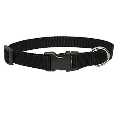Lupine Nylon Dog Collar Adjustable Black 13-22 inch Click for larger image Lupine Nylon Dog Collar Adjustable Black 13-22 inch Click for larger image