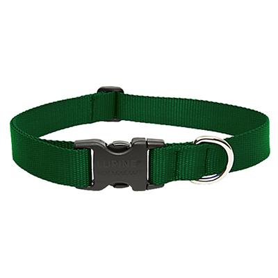 Lupine Nylon Dog Collar Adjustable Green 13-22 inch Click for larger image