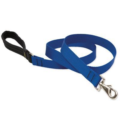 Lupine Nylon Dog Leash 4-foot x 3/4-inch Blue Click for larger image
