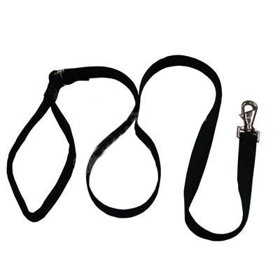 Lupine Nylon Dog Leash 4-foot x 3/4-inch Black Click for larger image