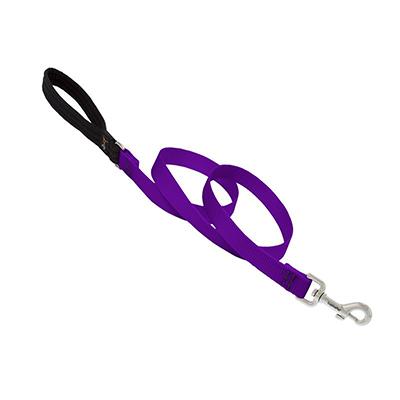 Lupine Nylon Dog Leash 6-foot x 3/4-inch Purple Click for larger image