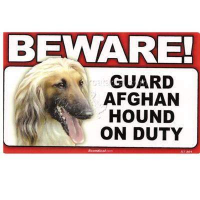 Sign Guard Afghan On Duty 8 x 4.75 inch Laminated Cardstock