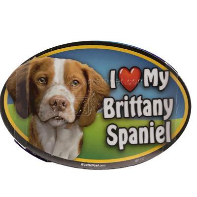 Dog Breed Image Magnet Oval Brittany Dog Breed Image Magnet Oval Brittany